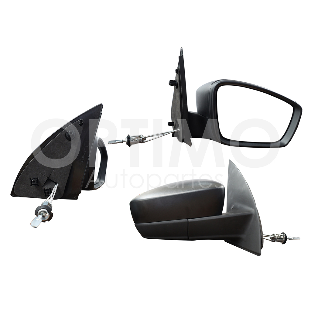 ESPEJO DER MANUAL NEGRO POROSO C/CONTROL