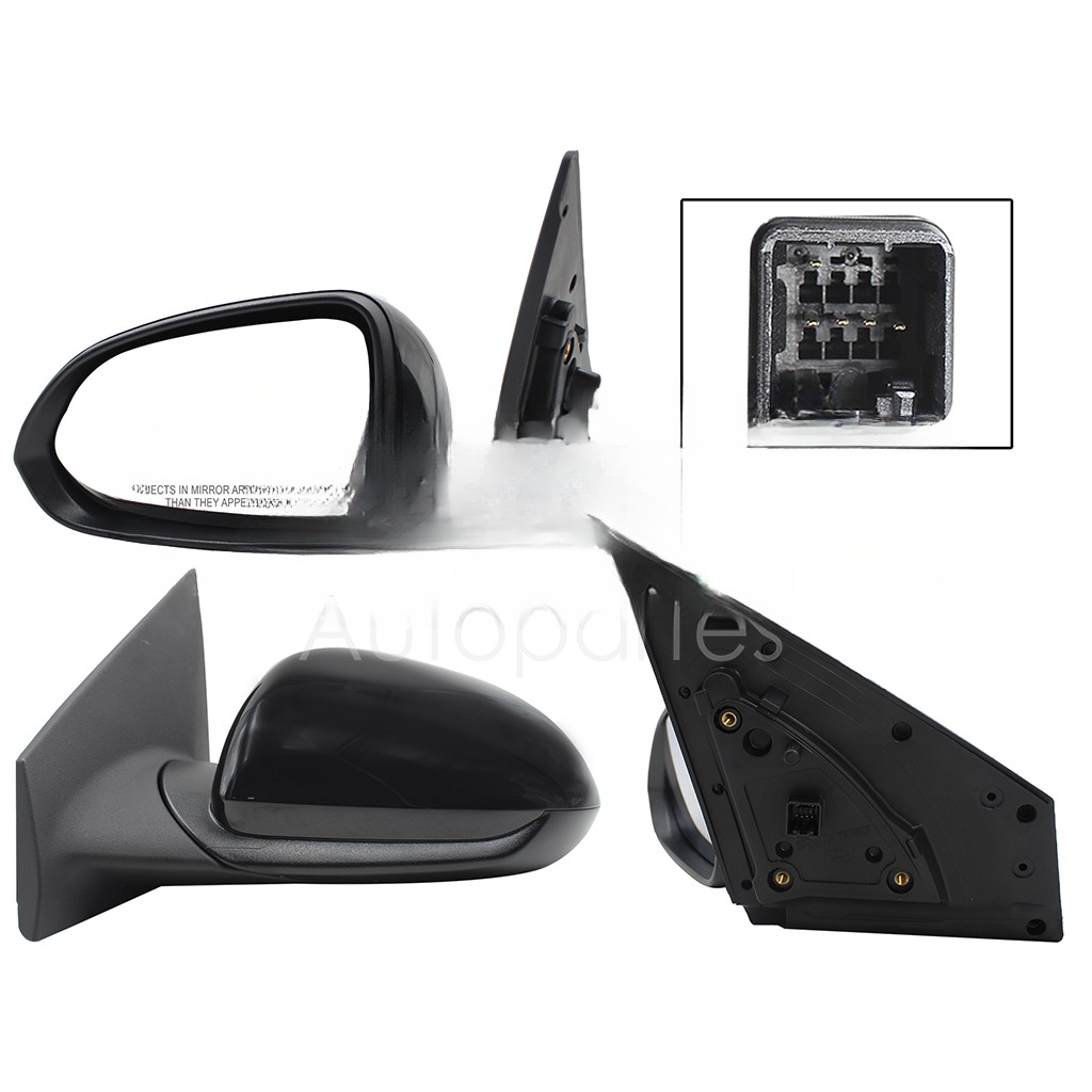 ESPEJO IZQ ELECT NEGRO P/PINTAR C/DESEMPAÑANTE (5PINES) (SEDAN/H-BACK)