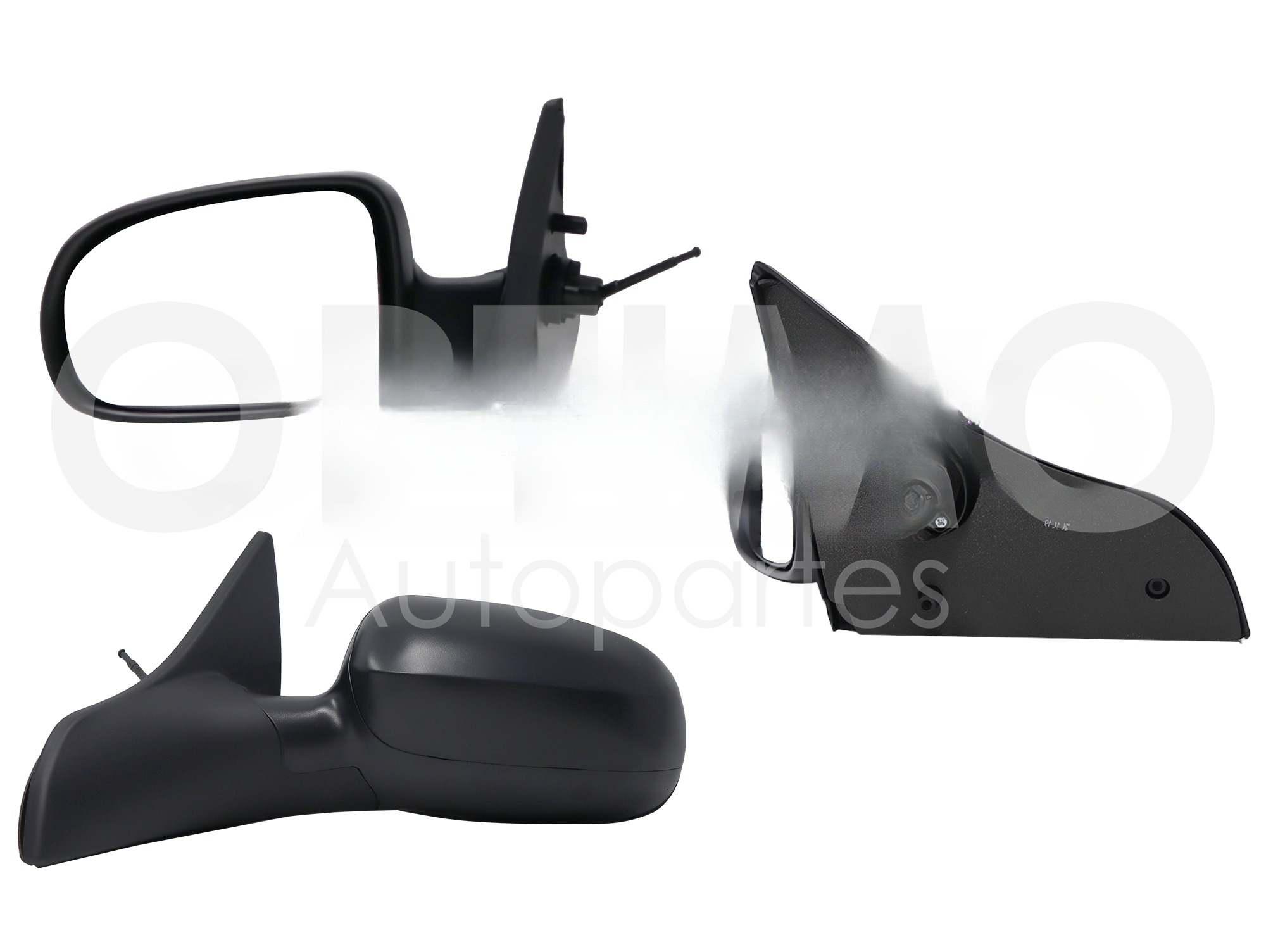 ESPEJO IZQ MANUAL NEGRO POROSO C/CONTROL 3-4-5PTAS