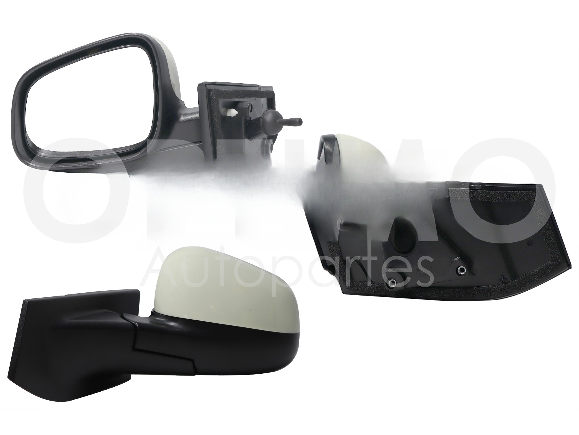 ESPEJO IZQ MANUAL NEGRO P/PINTAR C/CONTROL (BEAT 18-21 4-5PTAS)