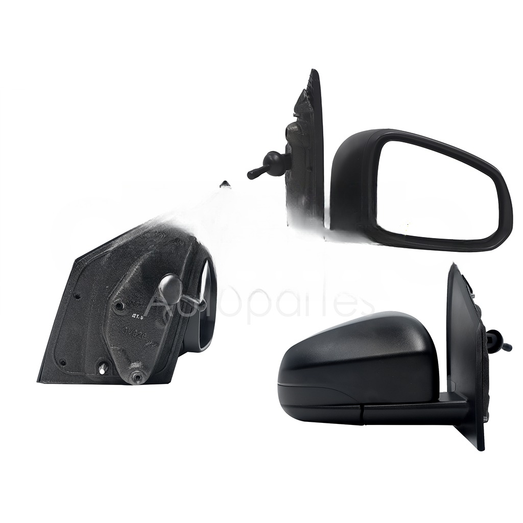 ESPEJO DER MANUAL NEGRO POROSO C/CONTROL (NUEVA LINEA)