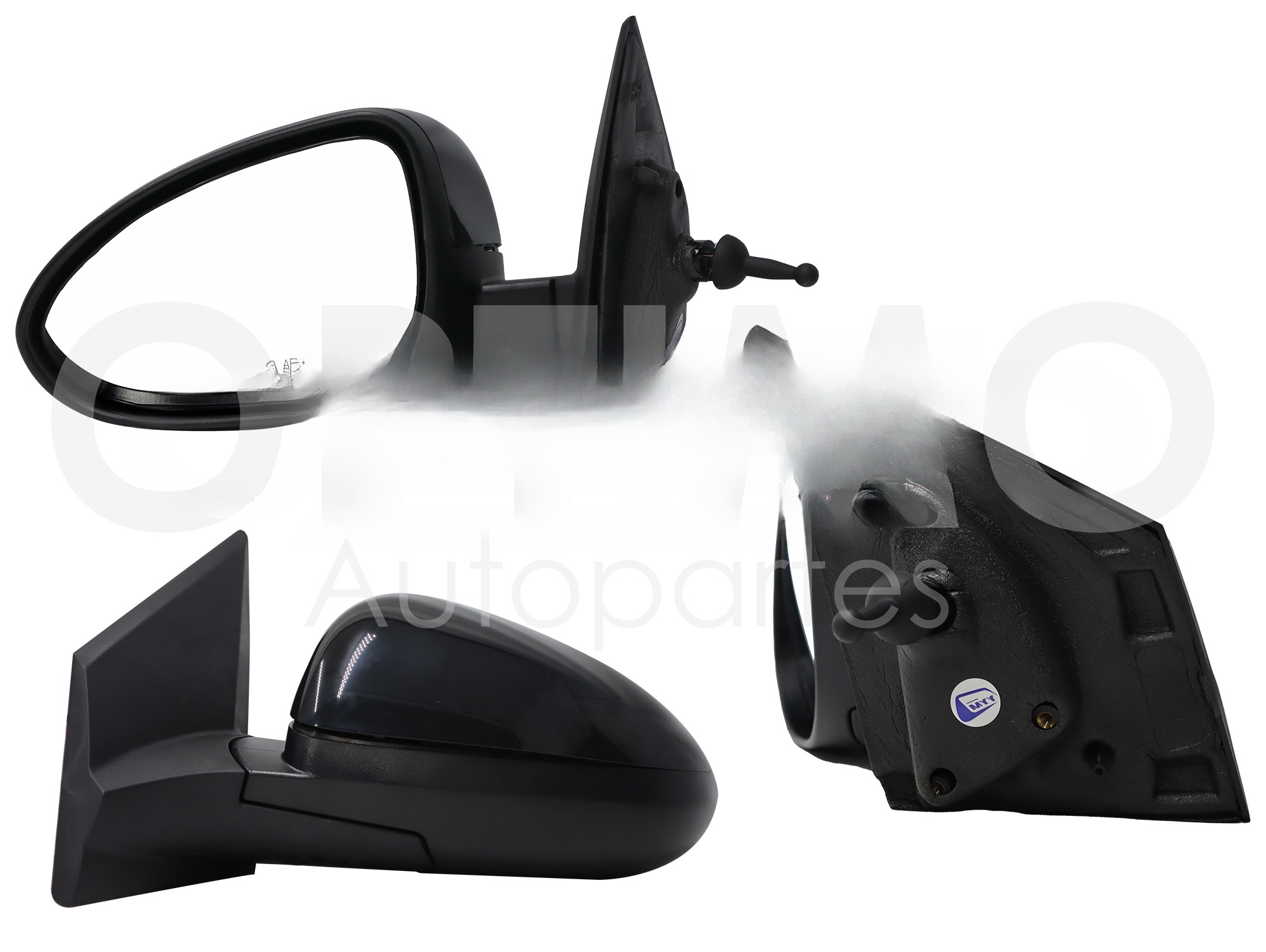 ESPEJO IZQ MANUAL NEGRO P/PINTAR C/CONTROL (SEDAN/H-BACK)