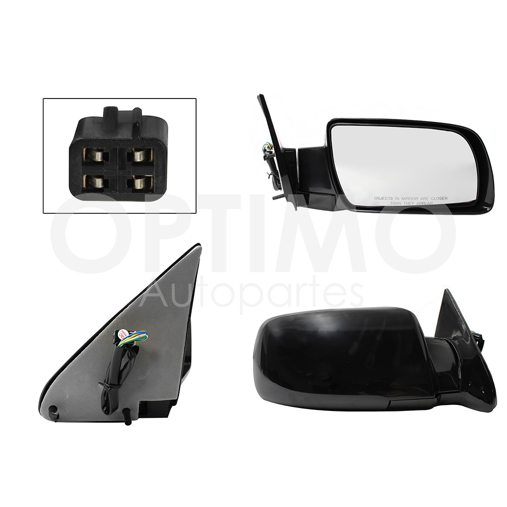 ESPEJO DER ELECT NEGRO LISO (4PINES) (SUBURBAN 92-99)