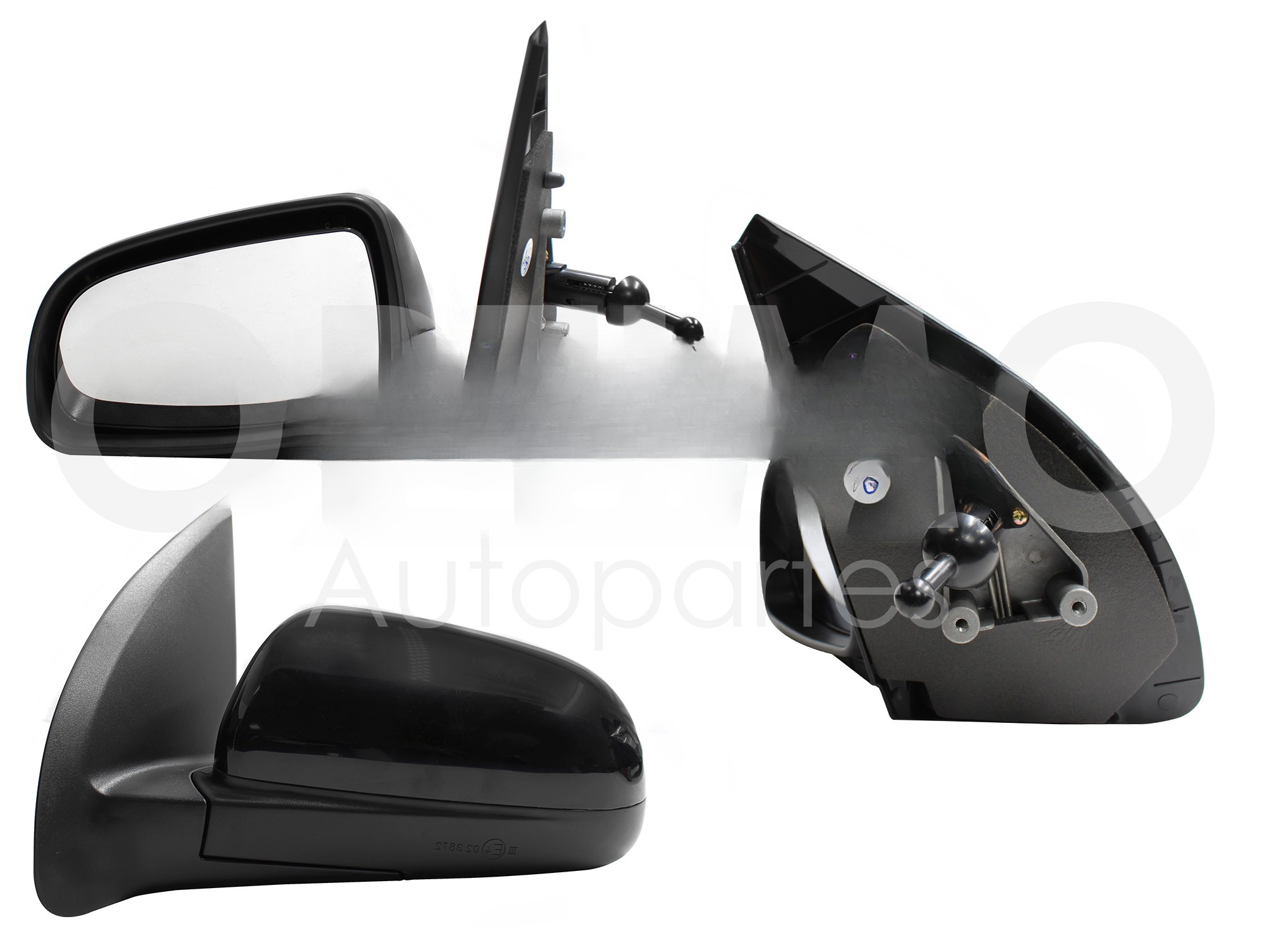 ESPEJO IZQ MANUAL NEGRO P/PINTAR C/CONTROL (BASE INT METALICA) (PT G3 06-09)