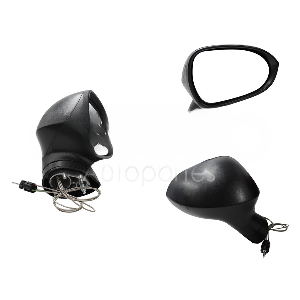 ESPEJO DER MANUAL NEGRO POROSO C/CONTROL