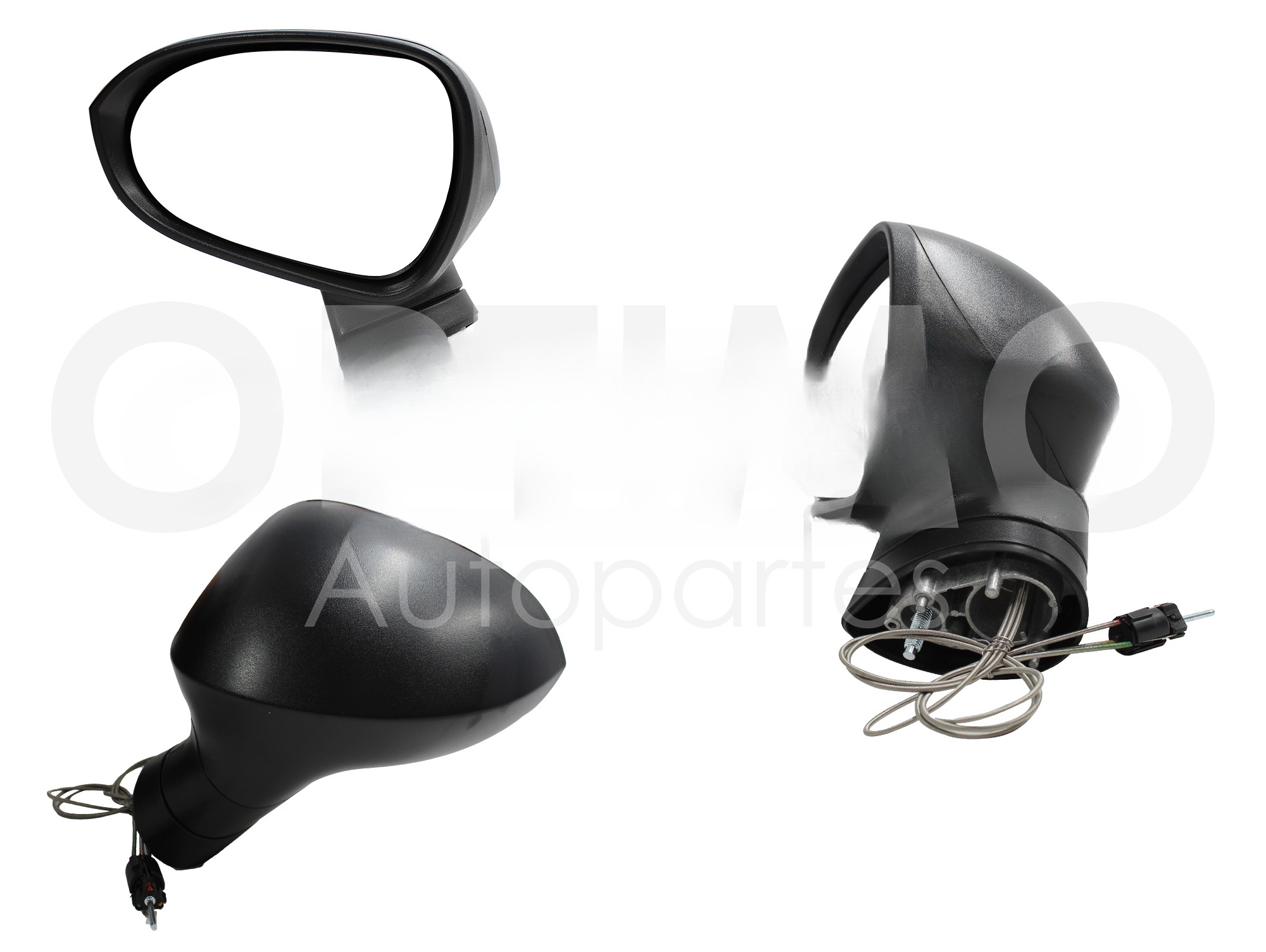 ESPEJO IZQ MANUAL NEGRO POROSO C/CONTROL