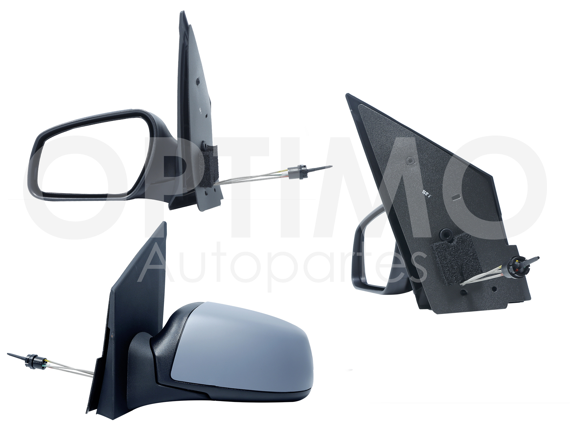 ESPEJO IZQ MANUAL GRIS P/PINTAR C/CONTROL 5PTAS