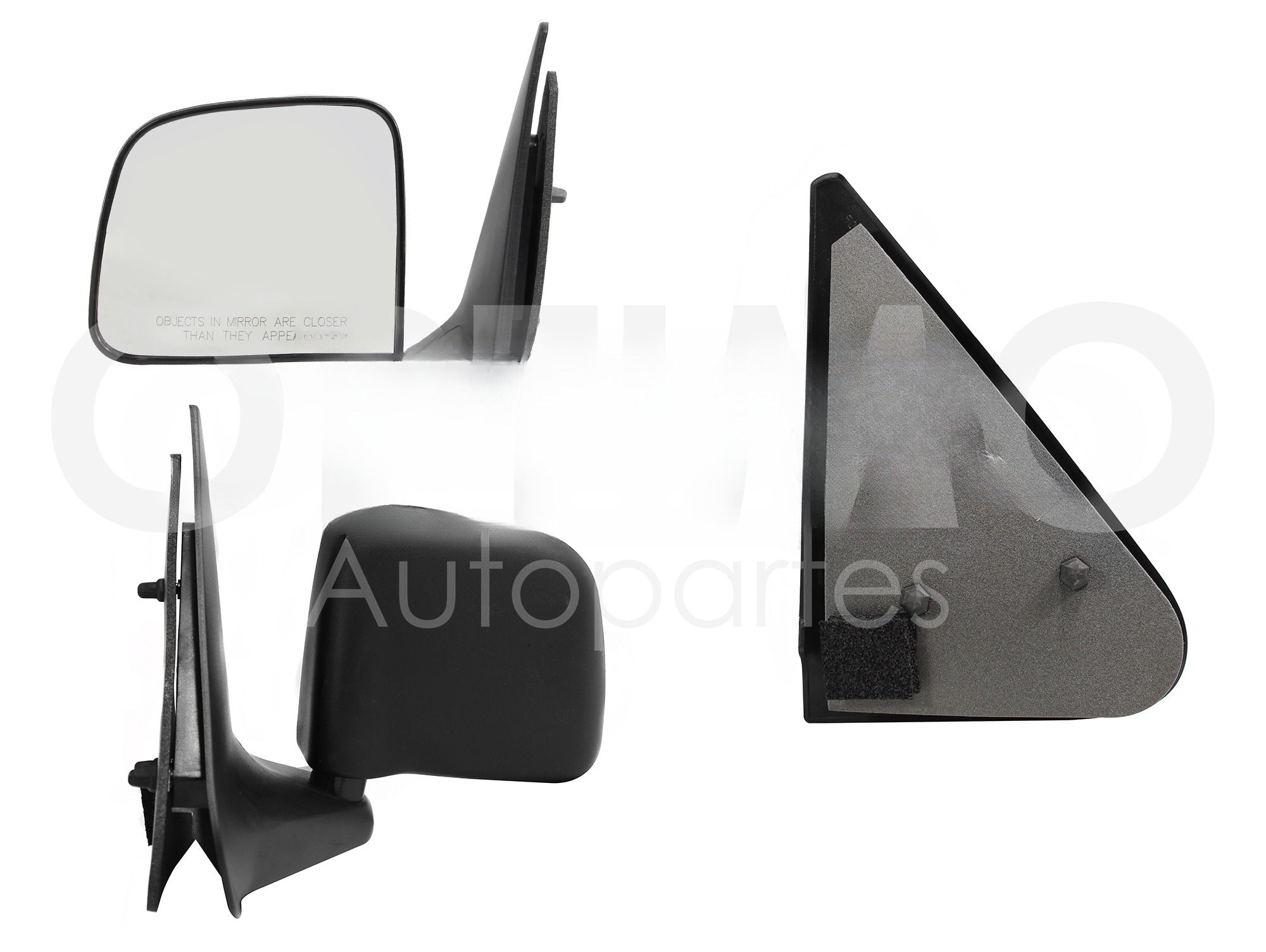 ESPEJO IZQ MANUAL NEGRO POROSO (MAZDA PICK-UP)