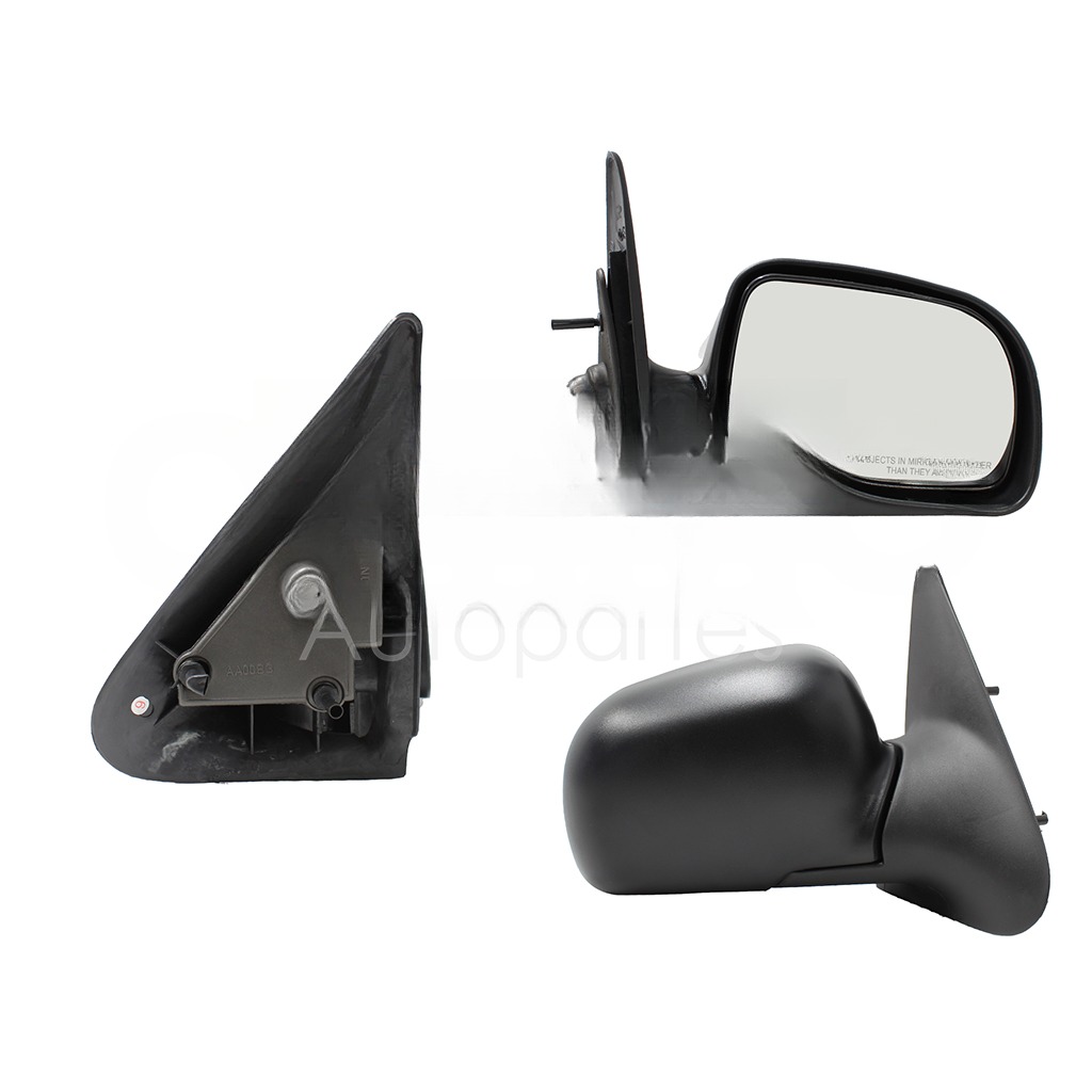 ESPEJO DER MANUAL NEGRO POROSO