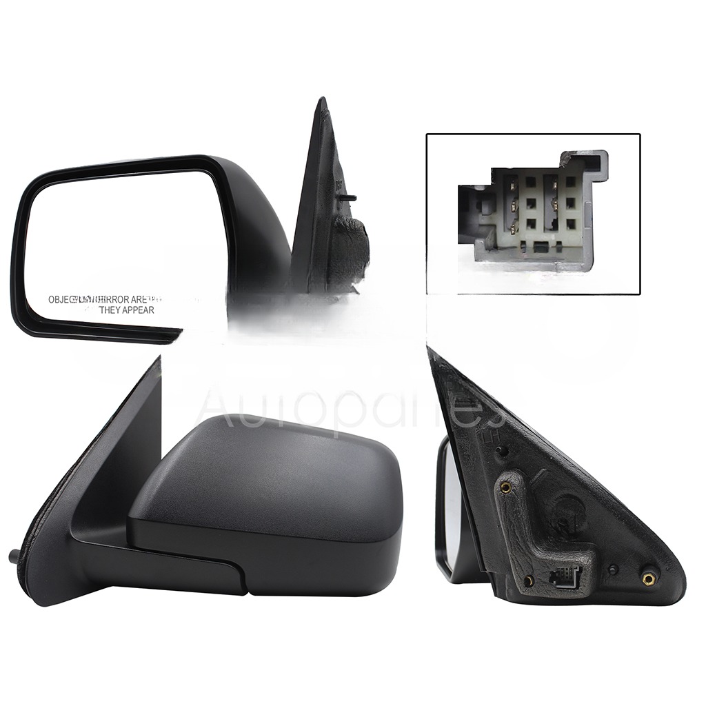 ESPEJO IZQ ELECT NEGRO POROSO C/DESEMPAÑANTE (5PINES)