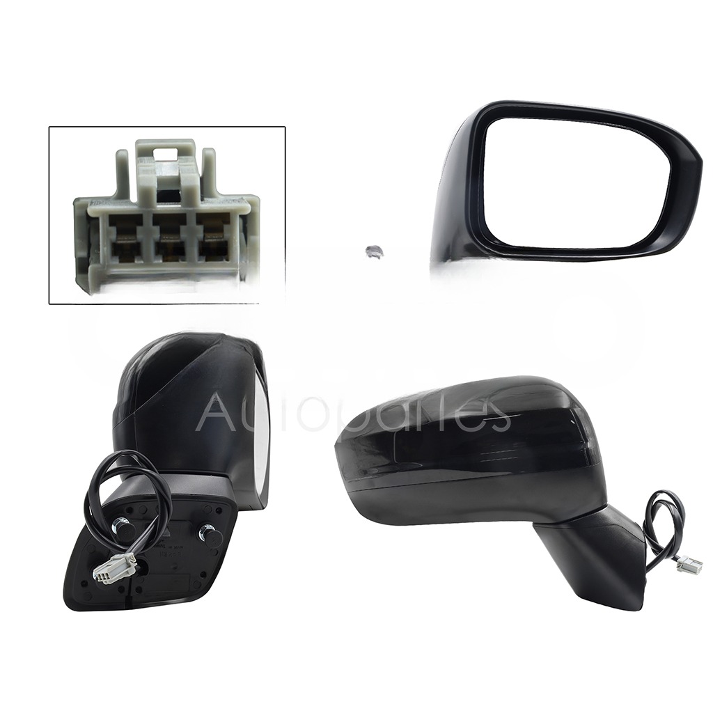 ESPEJO DER ELECT NEGRO P/PINTAR (3PINES) 4PTAS