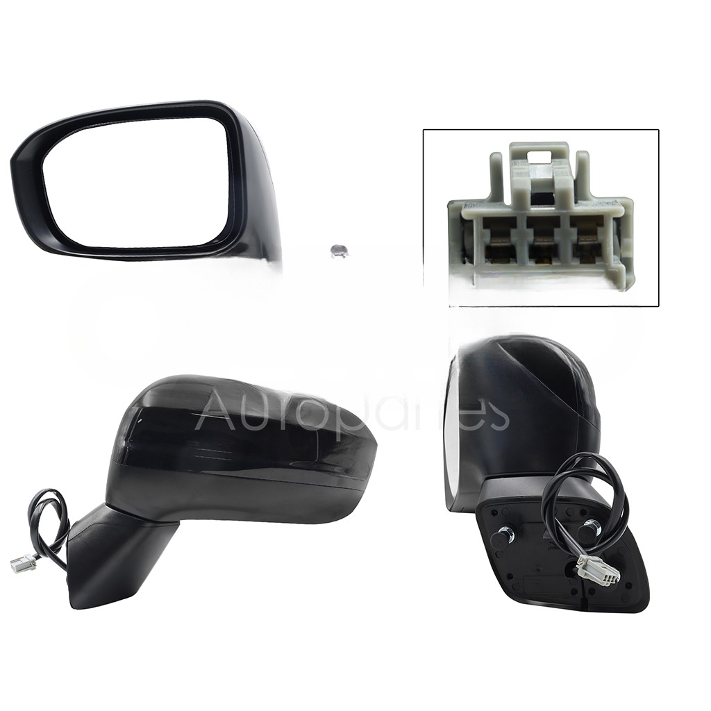 ESPEJO IZQ ELECT NEGRO P/PINTAR (3PINES) 4PTAS