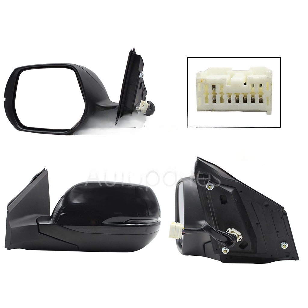 ESPEJO IZQ ELECT NEGRO P/PINTAR C/LUZ DIRECCIONAL C/DESEMPAÑANTE (7PINES)