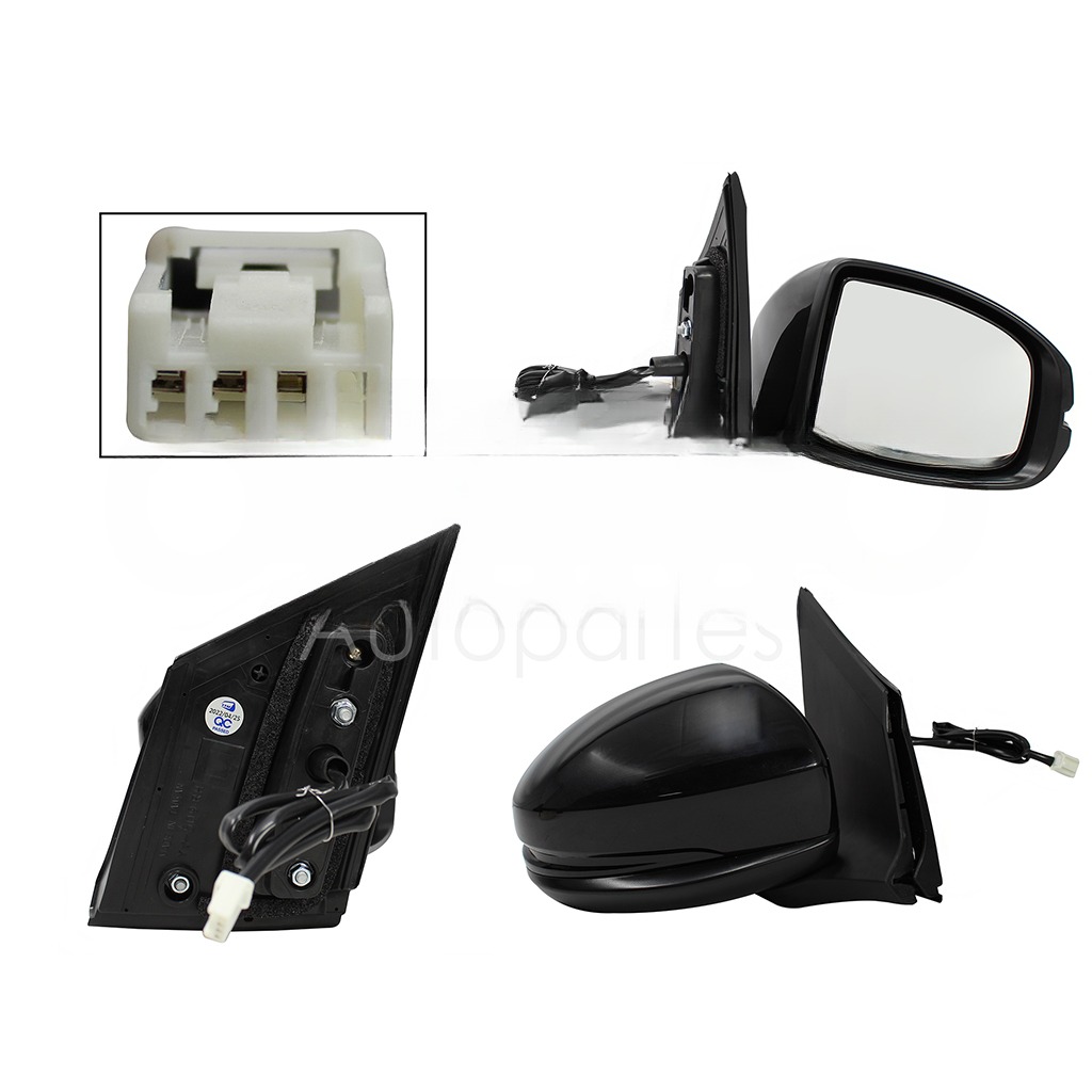 ESPEJO DER ELECT NEGRO P/PINTAR (3PINES)