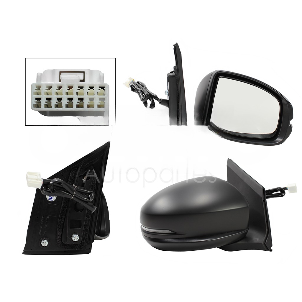 ESPEJO DER ELECT NEGRO P/PINTAR C/LUZ DIRECCIONAL (5PINES)