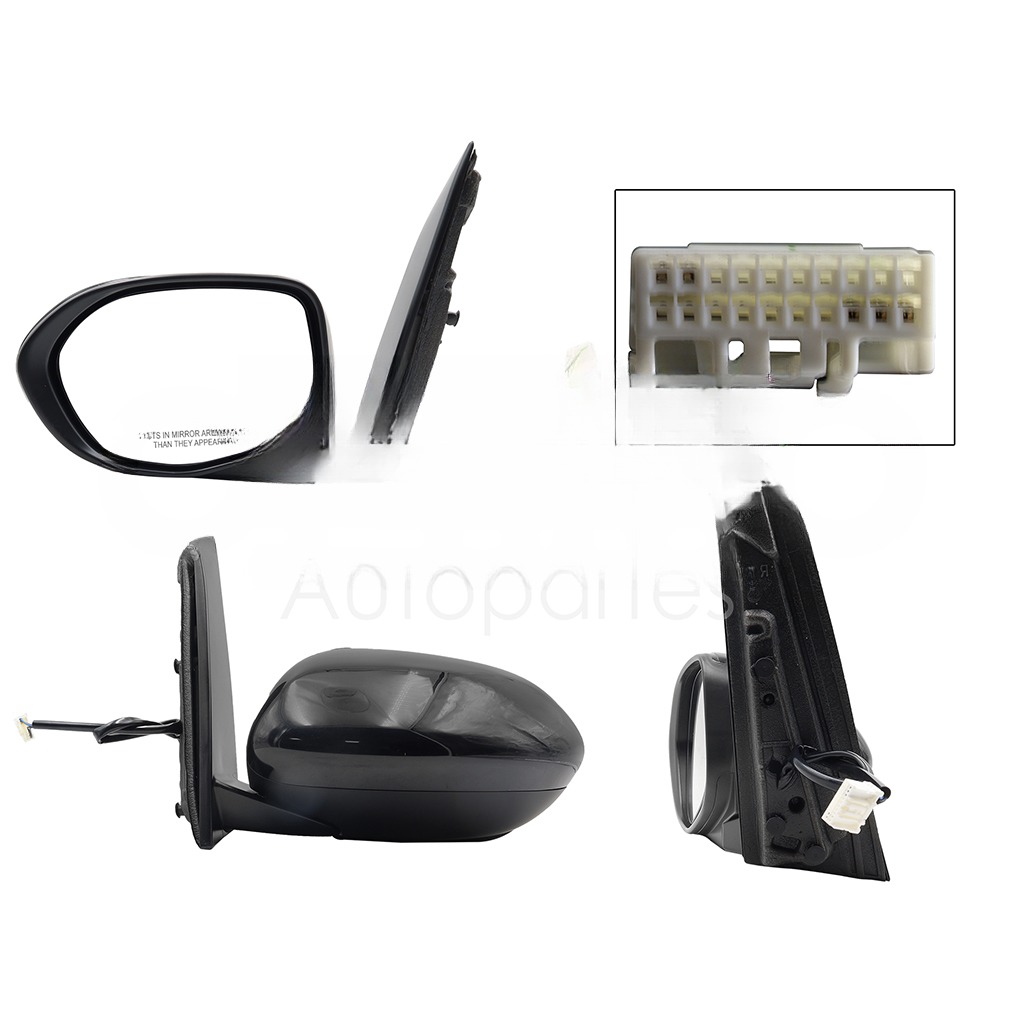 ESPEJO IZQ ELECT NEGRO P/PINTAR C/DESEMPAÑANTE (5PINES)