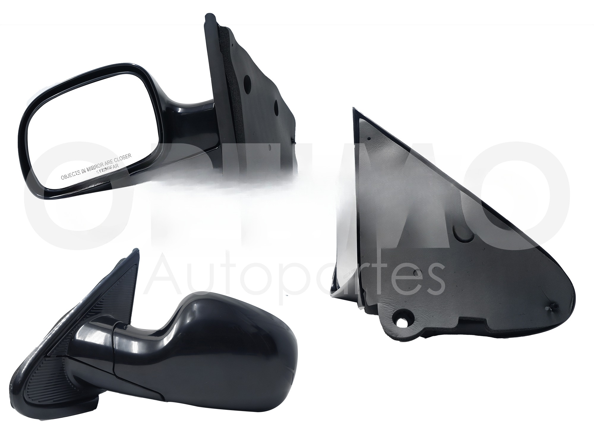 ESPEJO IZQ MANUAL NEGRO LISO (TOWN & COUNTRY 01-07)