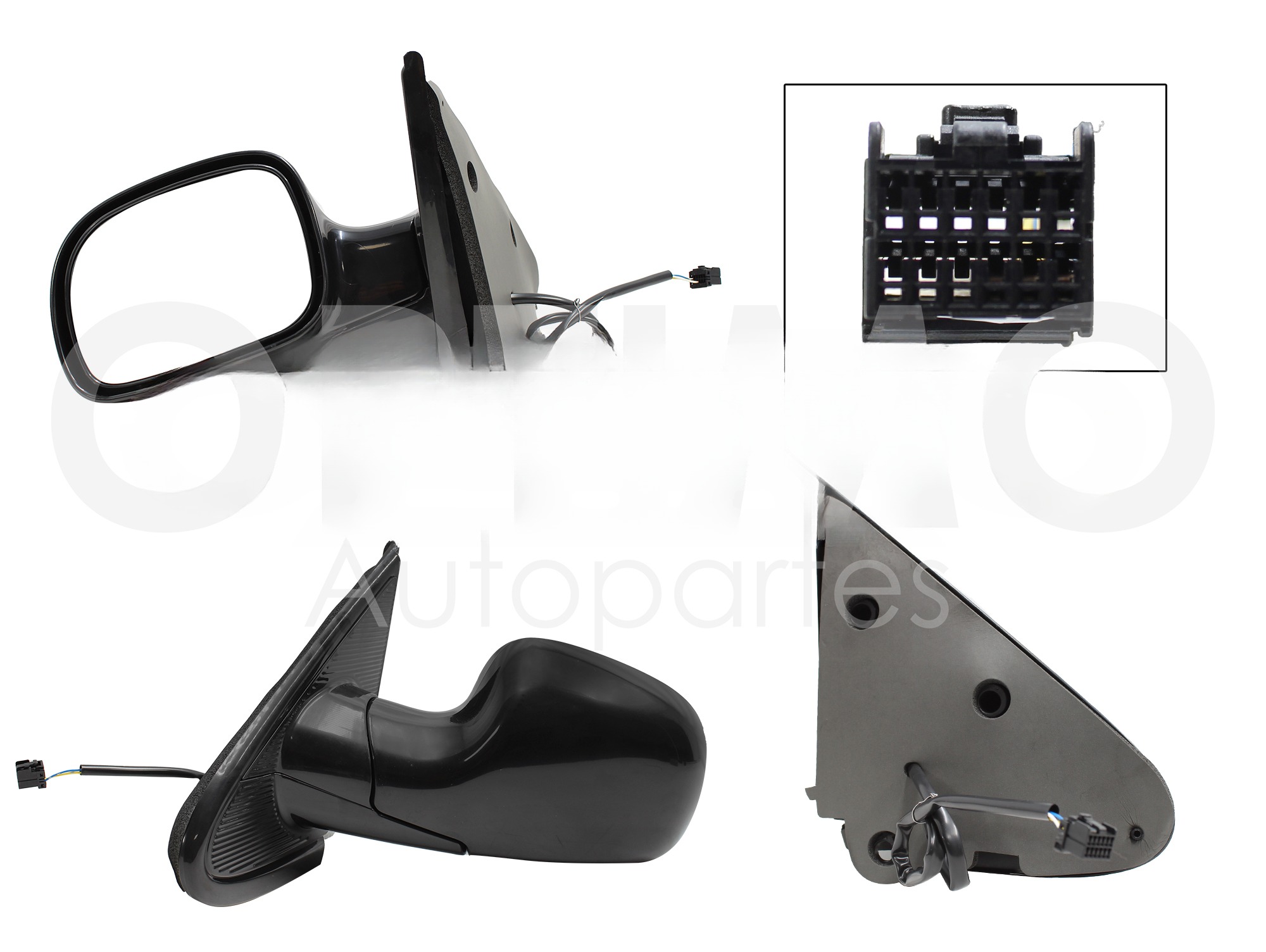 ESPEJO IZQ ELECT NEGRO LISO (3PINES) (TOWN & COUNTRY 01-07)