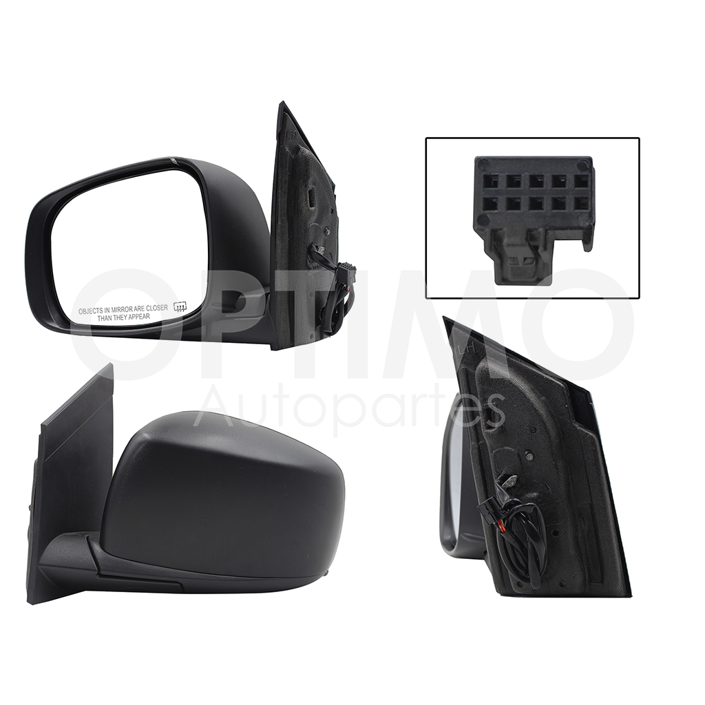 ESPEJO IZQ ELECT NEGRO POROSO C/DESEMPAÑANTE (5PINES) (TOWN & COUNTRY 08-16)