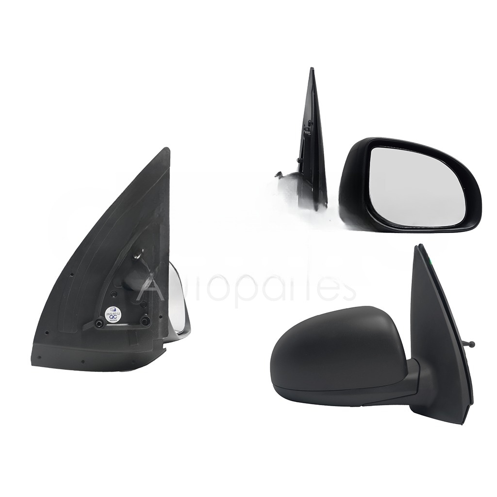 ESPEJO DER MANUAL NEGRO POROSO C/CONTROL