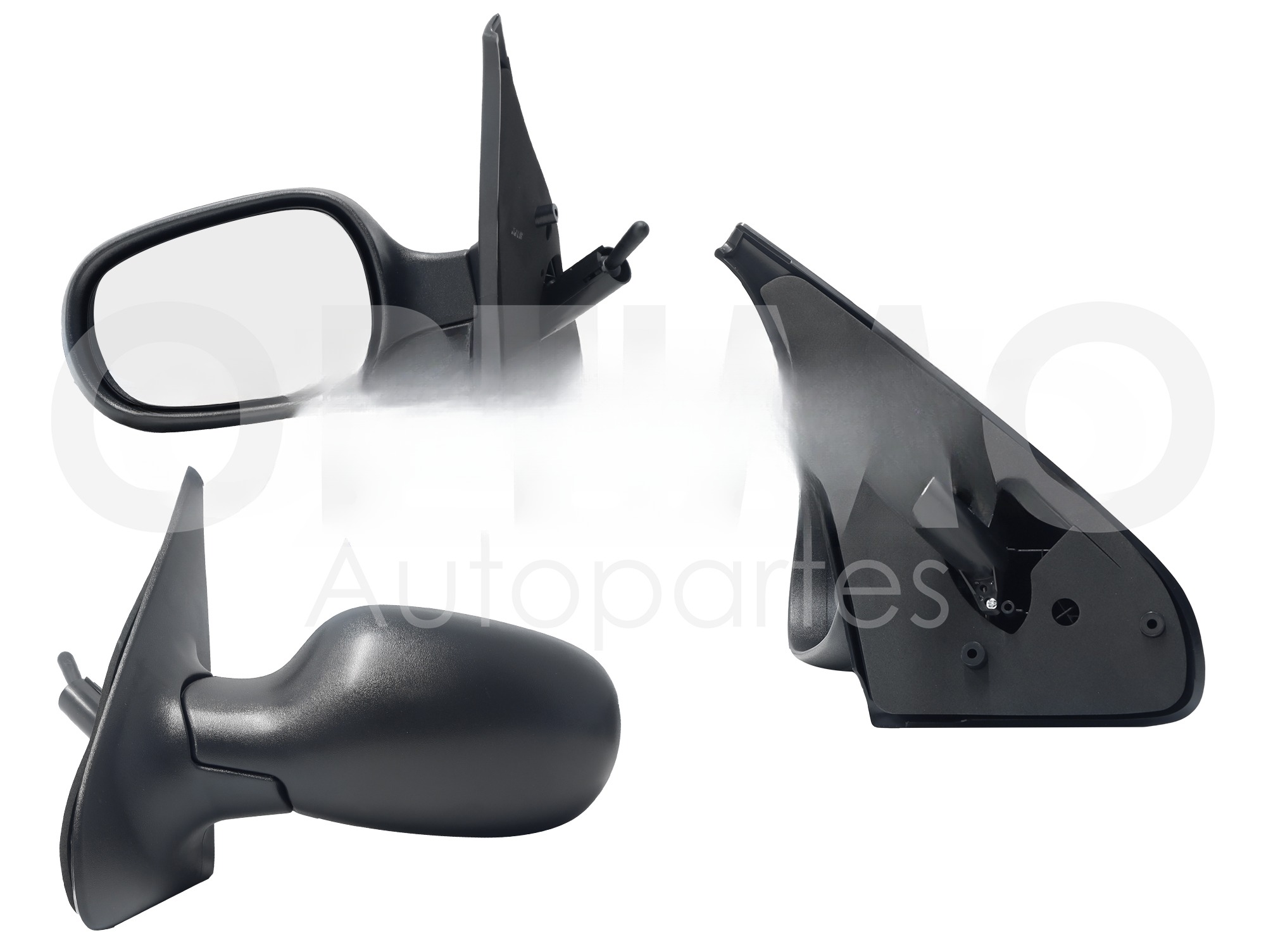 ESPEJO IZQ MANUAL NEGRO POROSO C/CONTROL (RN CLIO 02-10)