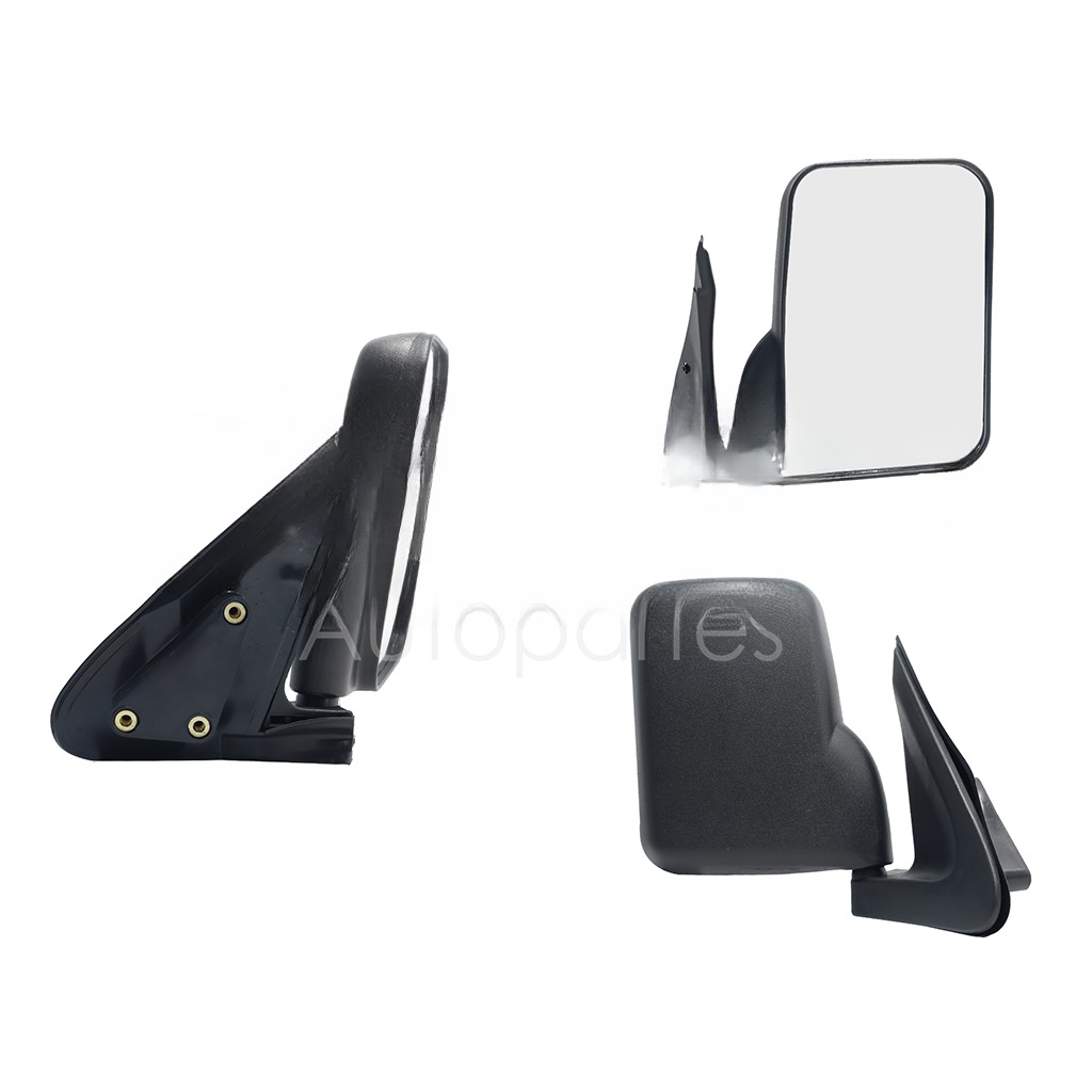 ESPEJO DER MANUAL NEGRO POROSO (BASE INT PLASTICO)