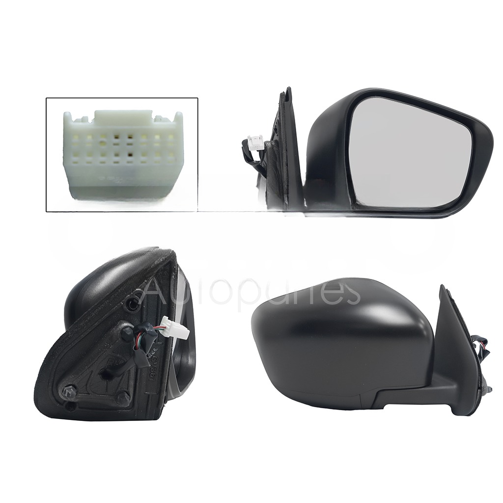 ESPEJO DER ELECT NEGRO POROSO (3PINES) (DOBLE CABINA SE/LUJO)