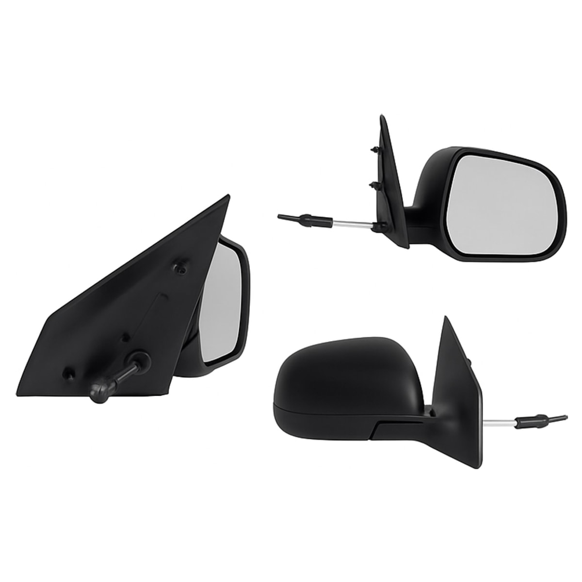 ESPEJO DER MANUAL NEGRO POROSO C/CONTROL (V-DRIVE 20-25)