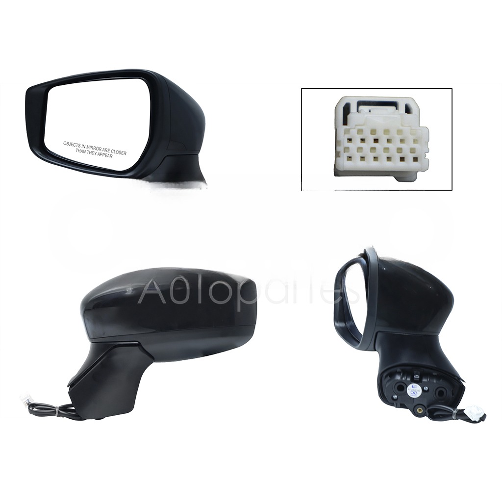 ESPEJO IZQ ELECT NEGRO P/PINTAR (3PINES)