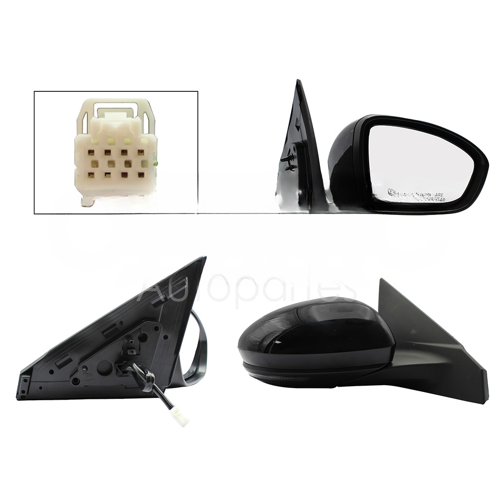 ESPEJO DER ELECT NEGRO P/PINTAR C/LUZ DIRECCIONAL C/DESEMPAÑANTE (7PINES)