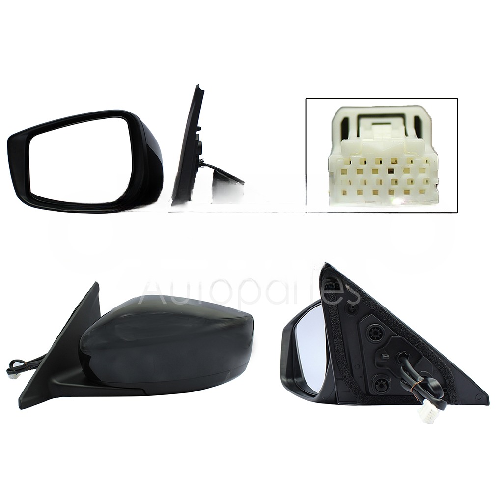 ESPEJO IZQ ELECT NEGRO P/PINTAR (3PINES)