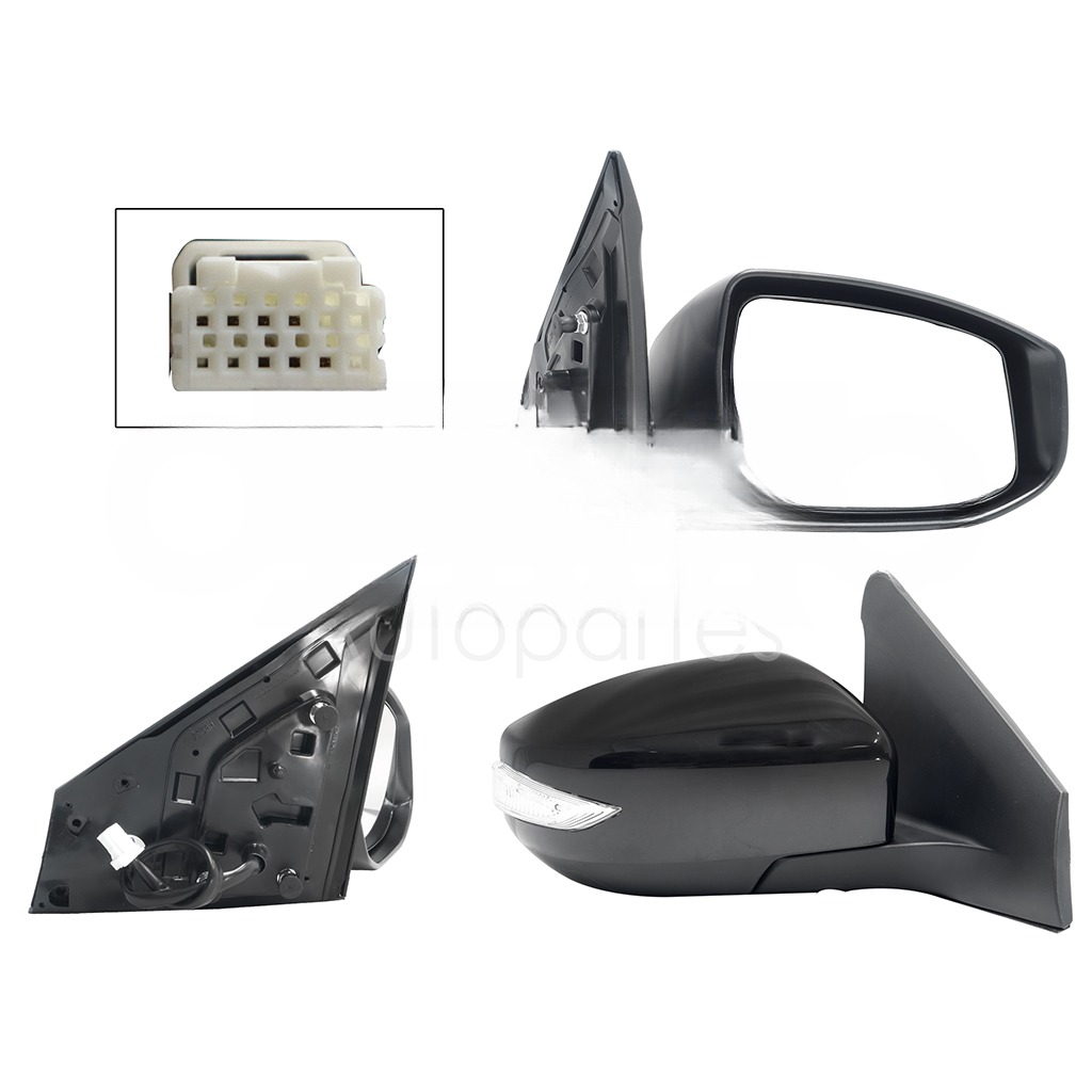 ESPEJO DER ELECT NEGRO P/PINTAR C/LUZ DIRECCIONAL C/DESEMPAÑANTE (7PINES)