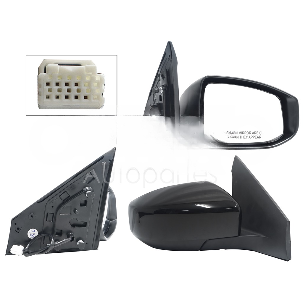 ESPEJO DER ELECT NEGRO P/PINTAR (3PINES)