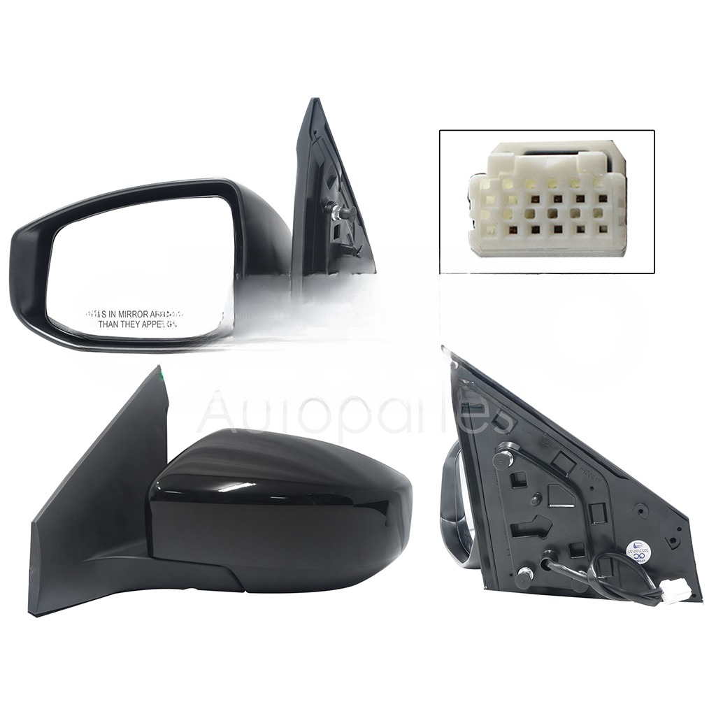 ESPEJO IZQ ELECT NEGRO P/PINTAR (3PINES)