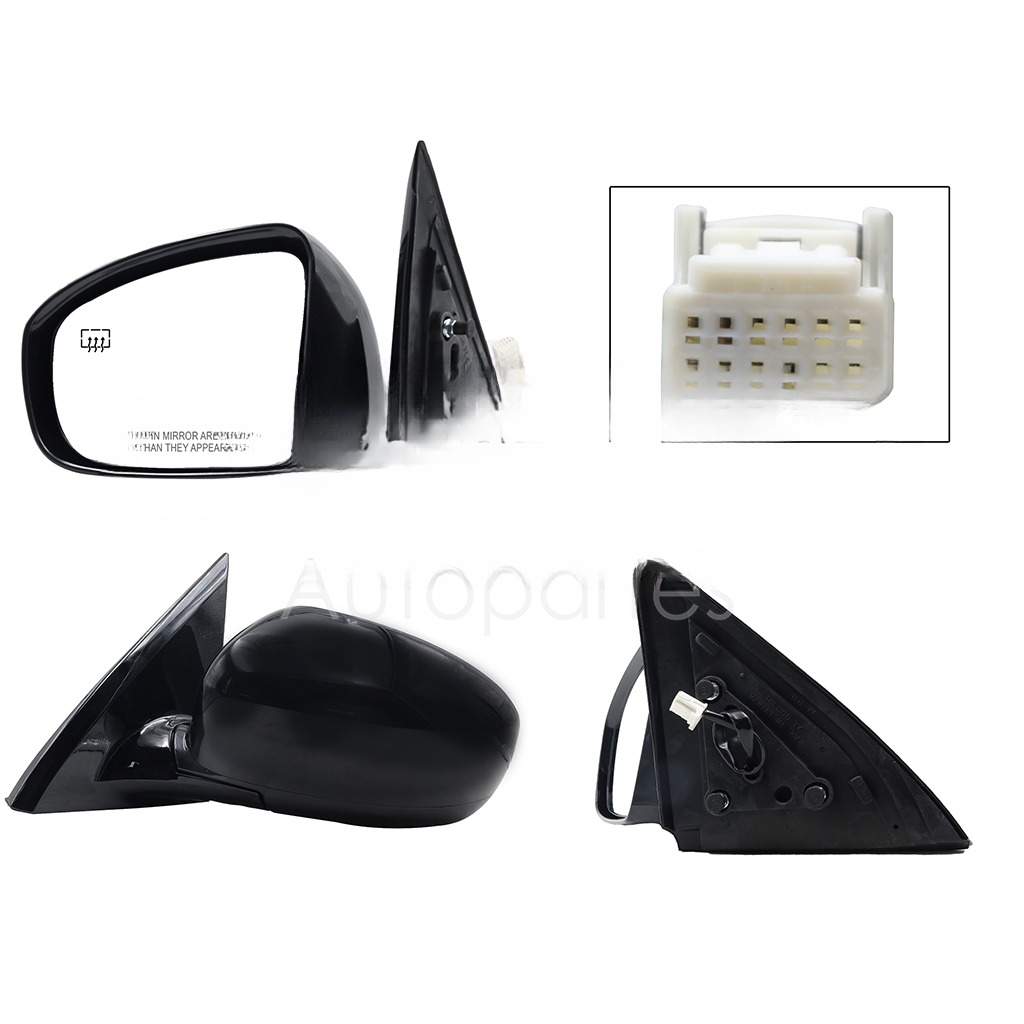 ESPEJO IZQ ELECT NEGRO P/PINTAR C/DESEMPAÑANTE (5PINES)