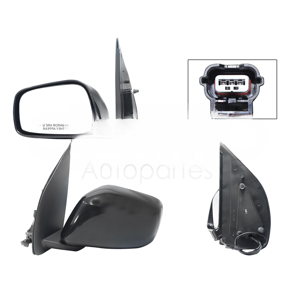 ESPEJO IZQ ELECT NEGRO P/PINTAR (3PINES) (PATHFINDER 05-12/X-TERRA 05-08)