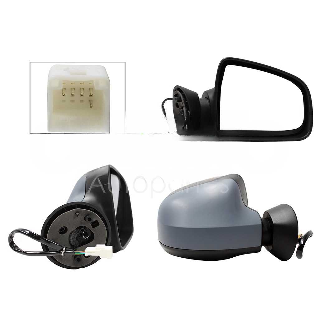 ESPEJO DER ELECT GRIS P/PINTAR C/DESEMPAÑANTE (5PINES) (SANDERO-STEPWAY 10-15)