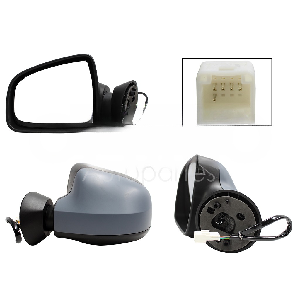 ESPEJO IZQ ELECT GRIS P/PINTAR C/DESEMPAÑANTE (5PINES) (SANDERO-STEPWAY 10-15)