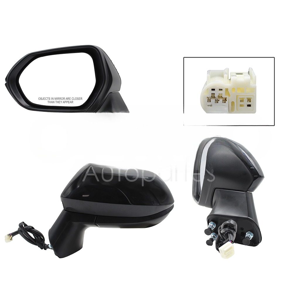 ESPEJO IZQ ELECT NEGRO P/PINTAR C/DESEMPAÑANTE (5PINES)