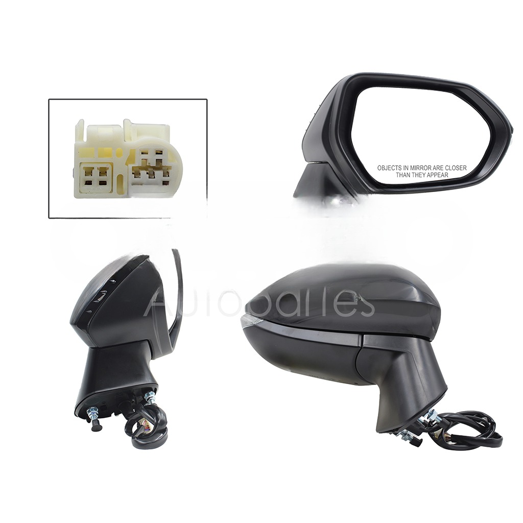 ESPEJO DER ELECT NEGRO P/PINTAR C/LUZ DIRECCIONAL C/DESEMPAÑANTE (6PINES)
