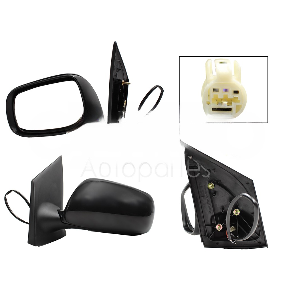 ESPEJO IZQ ELECT NEGRO P/PINTAR (3PINES) 4PTAS