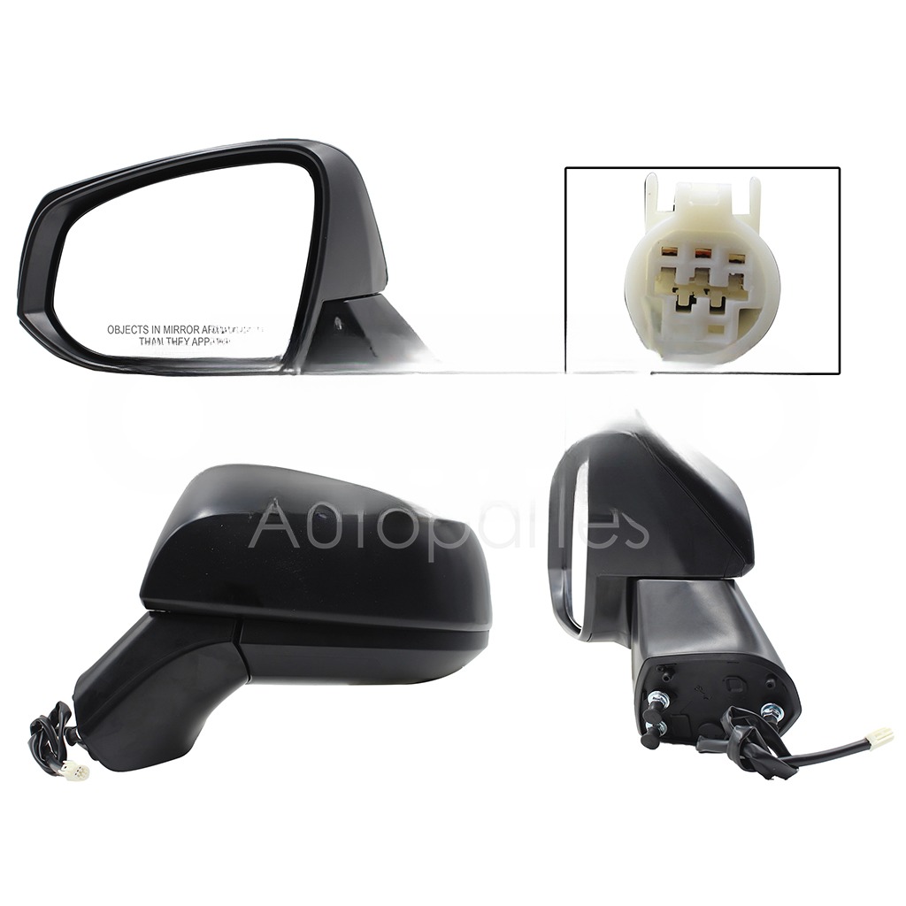 ESPEJO IZQ ELECT NEGRO POROSO (3PINES)