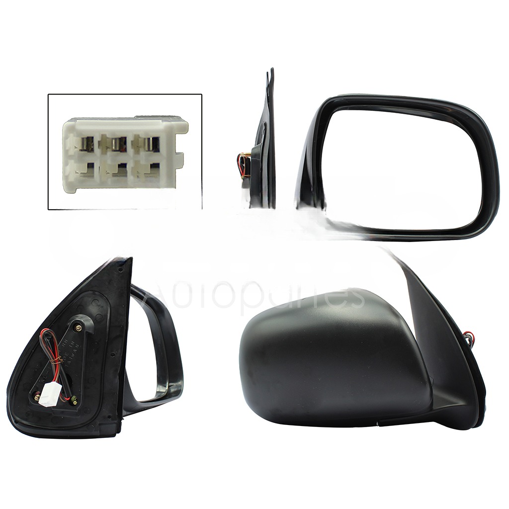 ESPEJO DER ELECT NEGRO POROSO (3PINES)