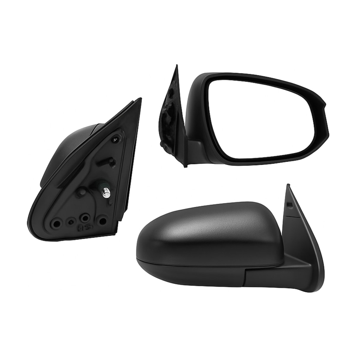 ESPEJO DER MANUAL NEGRO POROSO S/CONTROL (SENCILLA)