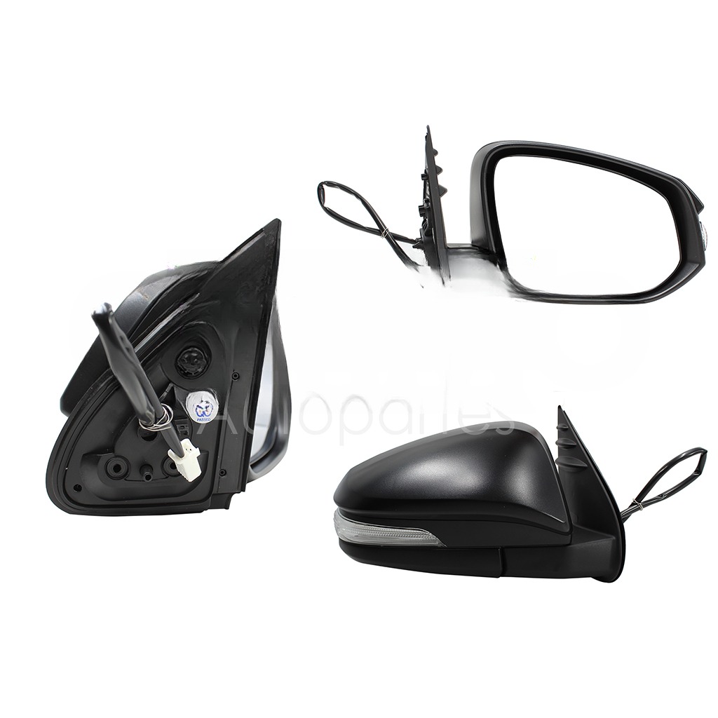 ESPEJO DER ELECT NEGRO C/LUZ DIRECCIONAL (5PINES) (LUJO)