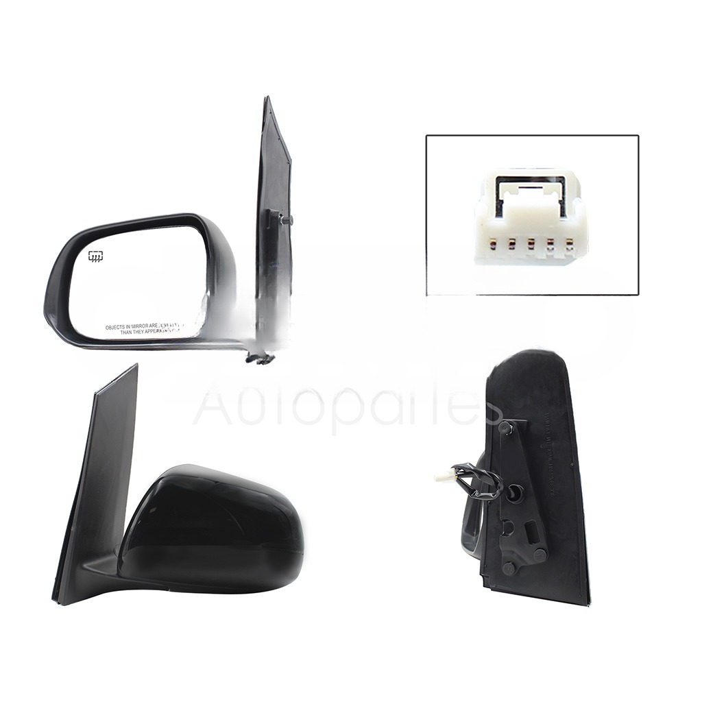 ESPEJO IZQ ELECT NEGRO P/PINTAR C/DESEMPAÑANTE (5PINES)