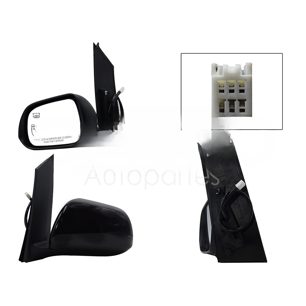 ESPEJO IZQ ELECT NEGRO P/PINTAR C/DESEMPAÑANTE C/DETECTOR PUNTO CIEGO (6PINES)