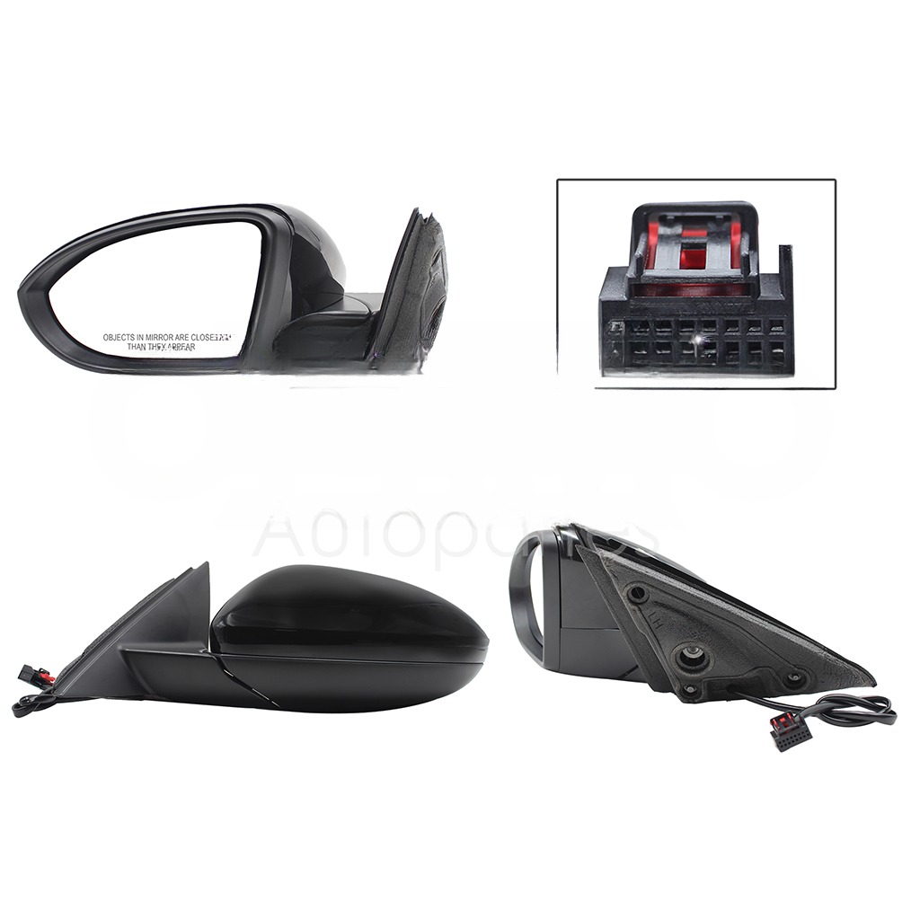 ESPEJO IZQ ELECT NEGRO P/PINTAR C/DESEMPAÑANTE (5PINES)