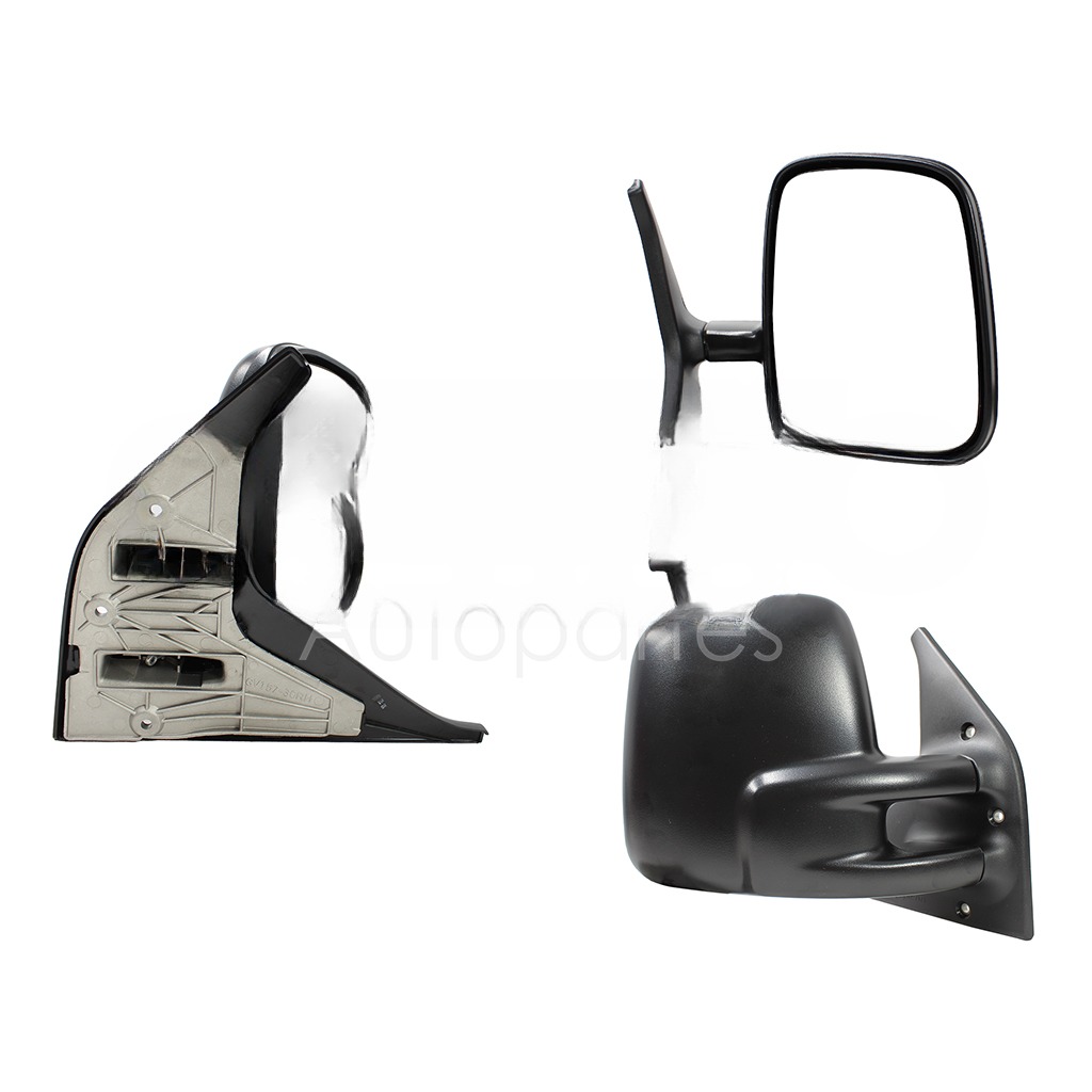 ESPEJO DER MANUAL NEGRO POROSO (BASE INT METALICA)