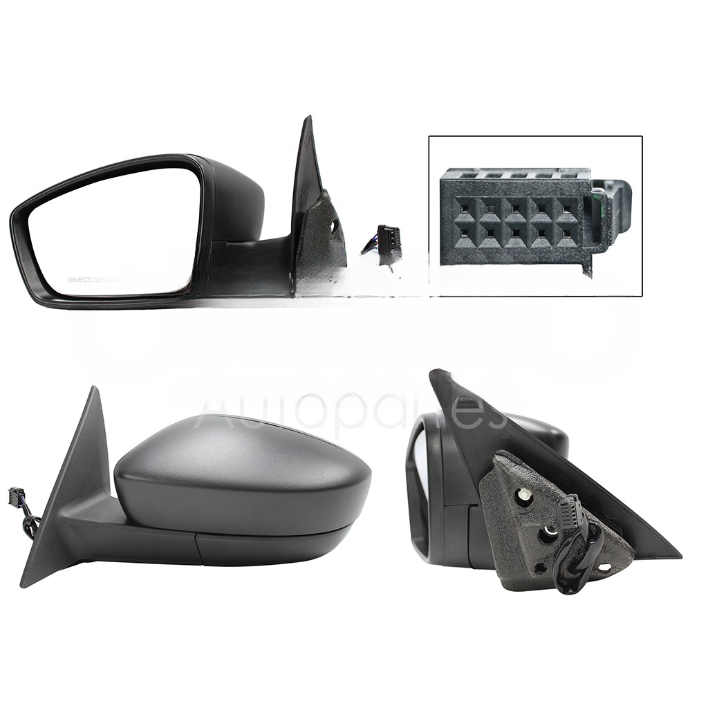 ESPEJO IZQ ELECT NEGRO POROSO C/DESEMPAÑANTE (5PINES)